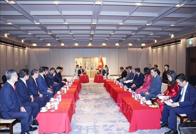 Tổng Bí thư Tô Lâm tiếp ông Park Soo Kwan, nguyên Tổng lãnh sự danh dự Việt Nam tại khu vực Busan - Gyeongnam. (Ảnh: Thống Nhất/TTXVN)