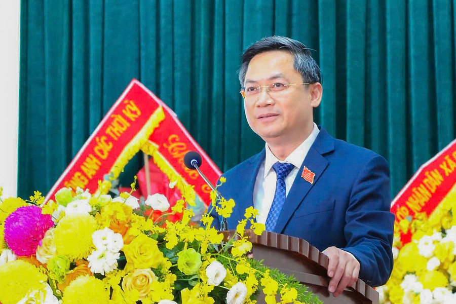 Ông Hà Minh Hải, Trưởng Ban Tổ chức Thành ủy Hà Nội phát biểu tại Đại hội. bi-thu-2.jpg