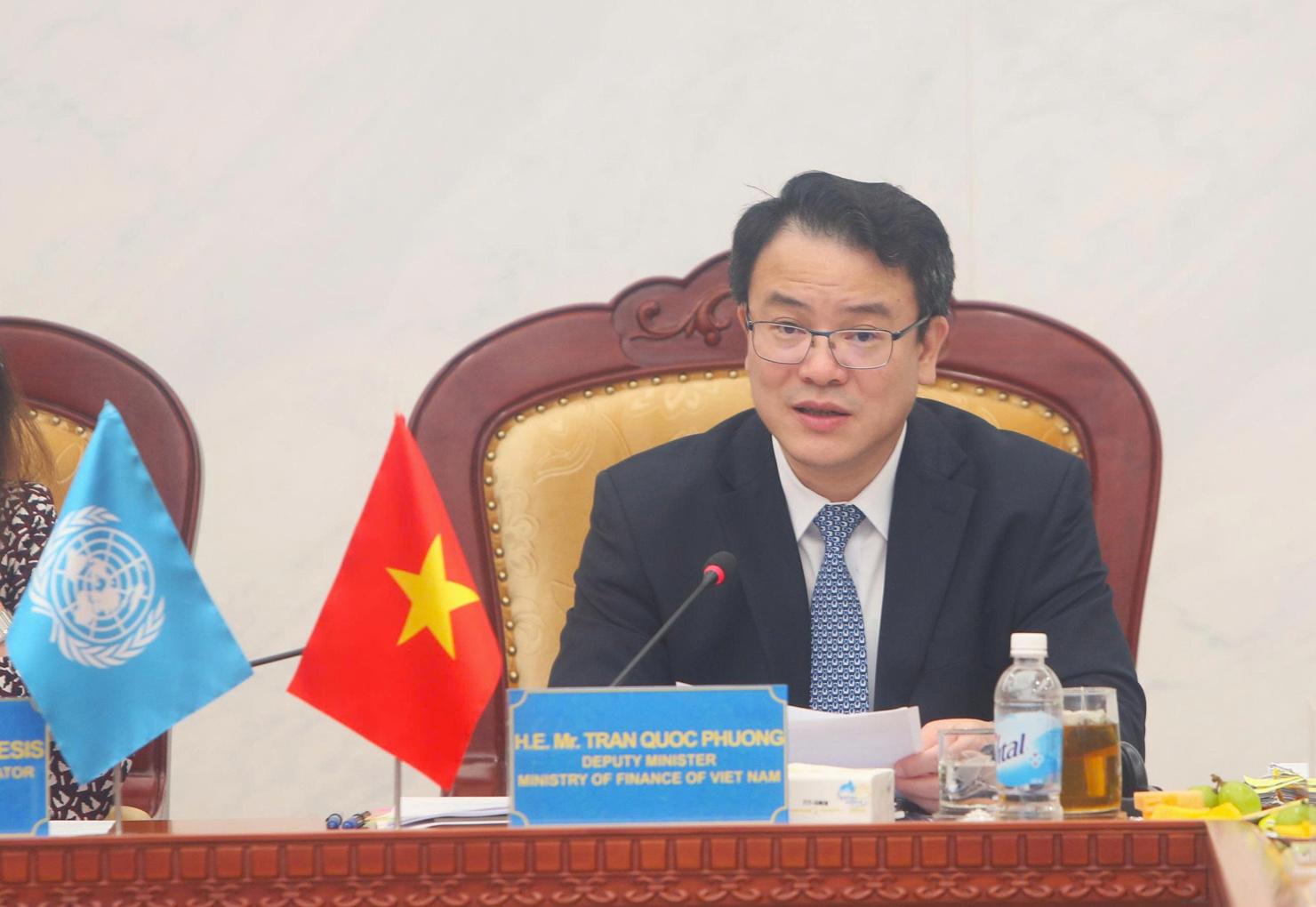 Thứ trưởng Bộ Tài chính Trần Quốc Phương đề nghị Ban chỉ đạo có trách nhiệm cùng nhau trao đổi, định hướng về các ưu tiên chiến lược cho sự hỗ trợ của Liên Hợp quốc đối với Việt Nam trong giai đoạn sắp tới.