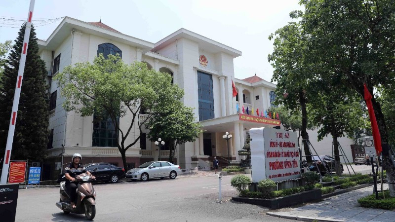 Trụ sở UBND thành phố Vĩnh Yên (cũ) nay trở thành trụ sở UBND phường Vĩnh Yên, tỉnh Phú Thọ. Ảnh: TTXVN