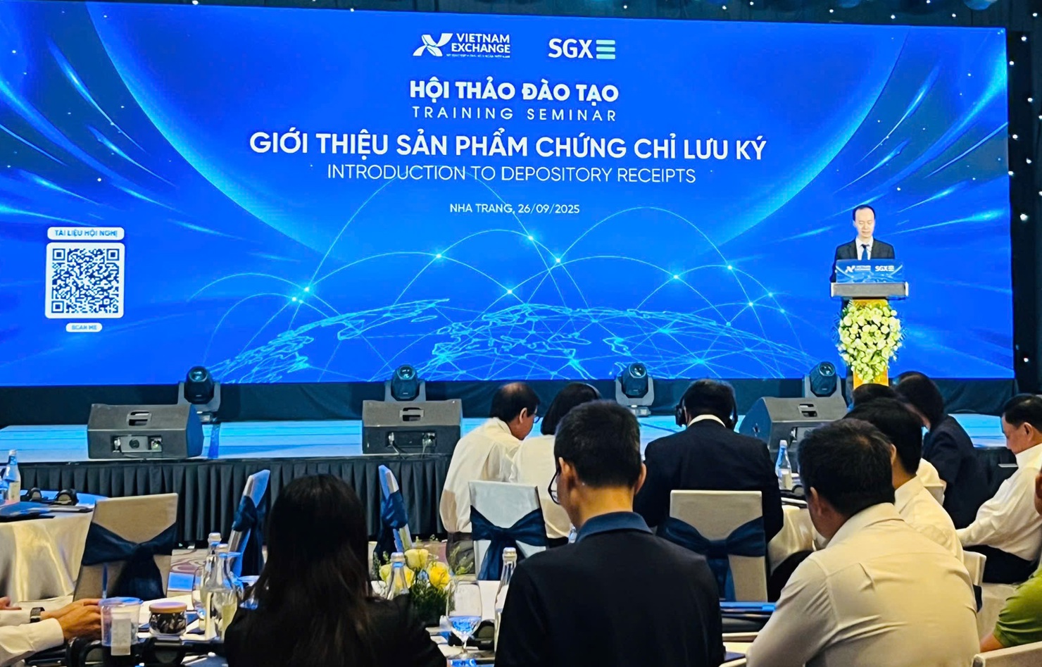 Ông Nguyễn Quang Thương - Phó Tổng Giám đốc VNX phát biểu tại Hội thảo.