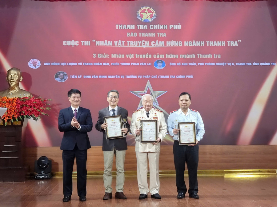 BTC trao giải cho 3 nhân vật truyền cảm hứng ngành Thanh tra.