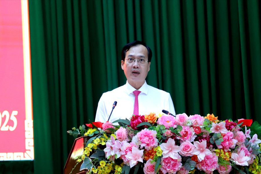 Ông Trần Trí Quang phát biểu sau khi đắc cử Chủ tịch UBND tỉnh Vĩnh Long nhiệm kỳ 2021 - 2026.