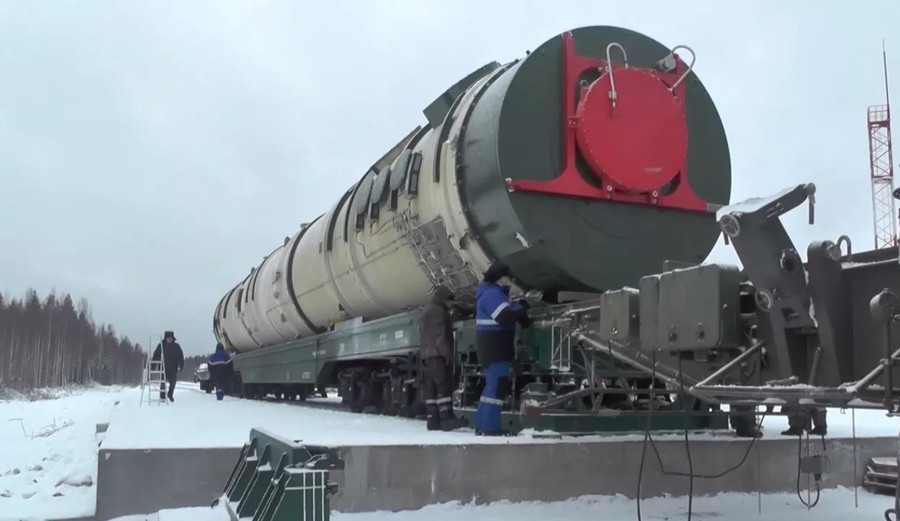 Tên lửa ICBM Sarmat của Nga.