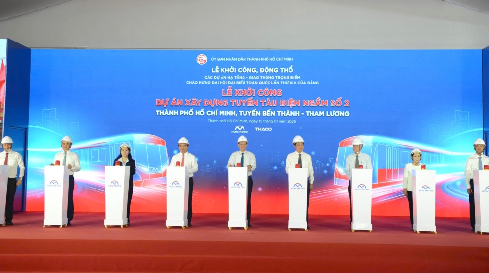 TP. Hồ Chí Minh khởi công tuyến Tuyến tàu điện ngầm số 2