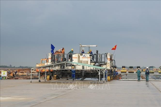 Công trường thi công dự án Cảng hàng không quốc tế Phú Quốc. Ảnh: Dương Giang/TTXVN