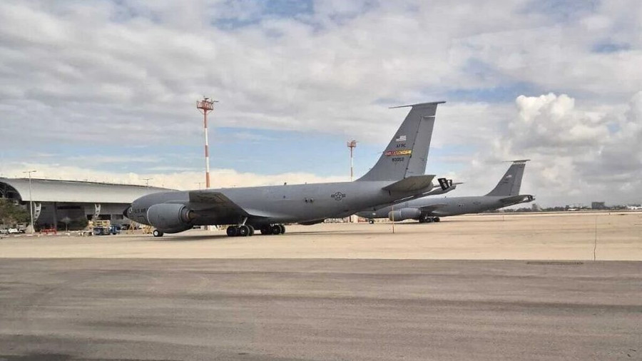 Máy bay tiếp nhiên liệu KC-135 Stratotanker tại sân bay Ben Gurion của Israel, ngày 23/2/2026.