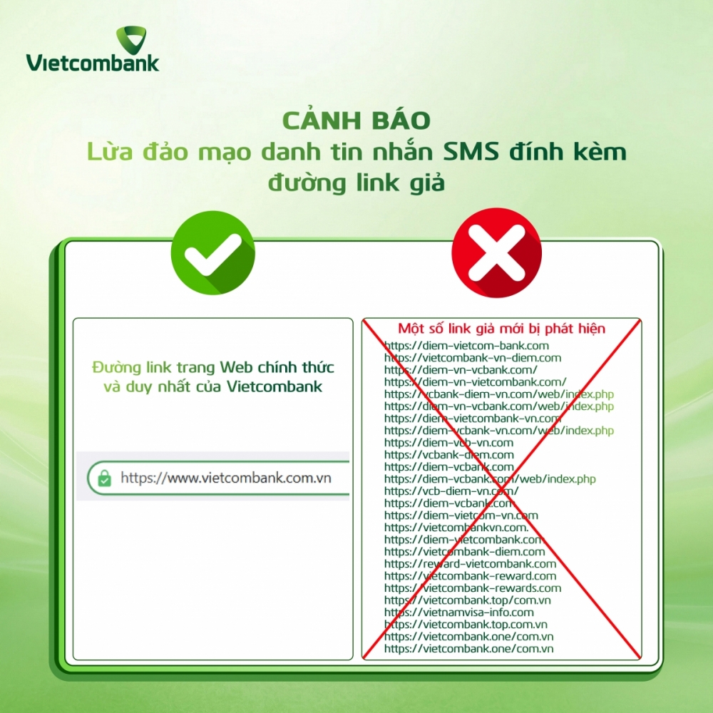 Vietcombank cảnh báo một số hành vi lừa đảo Vietcombank cảnh báo một số hành vi lừa đảo