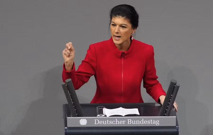 Bà Sahra Wagenknecht, người sáng lập đảng BSW của Đức.